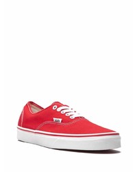 Baskets basses en toile rouges Vans