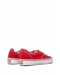 Baskets basses en toile rouges Vans