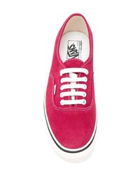 Baskets basses en toile rouges Vans