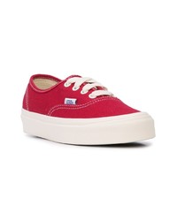 Baskets basses en toile rouges Vans