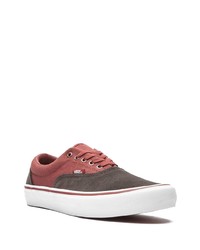 Baskets basses en toile rouges Vans