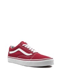 Baskets basses en toile rouges Vans