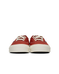 Baskets basses en toile rouges Vans