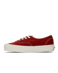 Baskets basses en toile rouges Vans