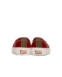 Baskets basses en toile rouges Vans