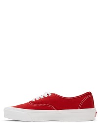 Baskets basses en toile rouges Vans