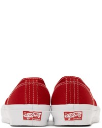 Baskets basses en toile rouges Vans