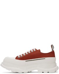 Baskets basses en toile rouges Alexander McQueen