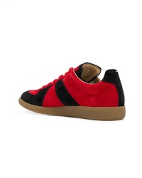 Baskets basses en toile rouges Maison Margiela