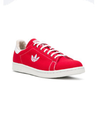 Baskets basses en toile rouges adidas