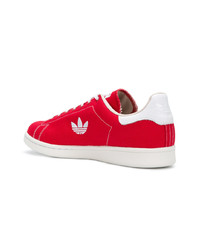 Baskets basses en toile rouges adidas