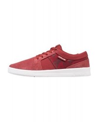 Baskets basses en toile rouges Supra