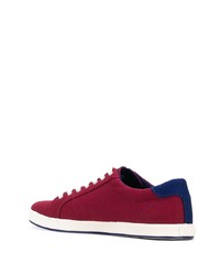 Baskets basses en toile rouges Tommy Hilfiger