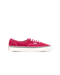 Baskets basses en toile rouges Vans