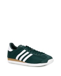 Baskets basses en toile vert foncé adidas