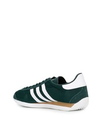 Baskets basses en toile vert foncé adidas