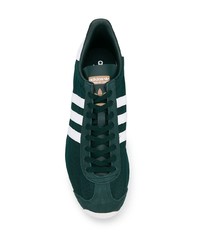 Baskets basses en toile vert foncé adidas