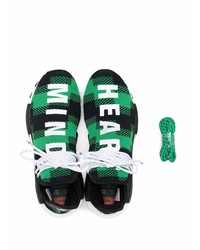 Baskets basses en toile vert foncé adidas