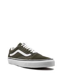 Baskets basses en toile vert foncé Vans