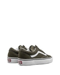 Baskets basses en toile vert foncé Vans