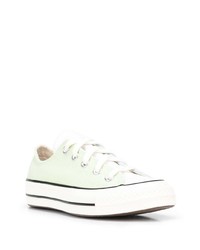 Baskets basses en toile vert menthe Converse