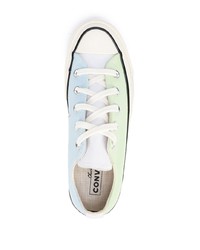 Baskets basses en toile vert menthe Converse