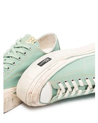 Baskets basses en toile vert menthe VISVIM