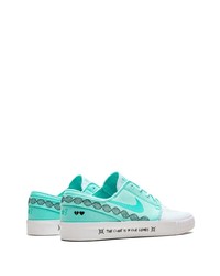 Baskets basses en toile vert menthe Nike