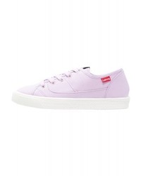 Baskets basses en toile violet clair