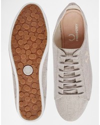 Baskets basses grises Fred Perry