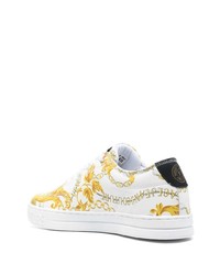 Baskets basses imprimées blanches VERSACE JEANS COUTURE