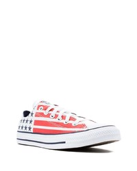 Baskets basses imprimées blanches Converse