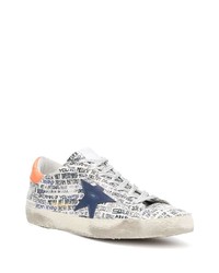 Baskets basses imprimées blanches Golden Goose