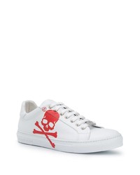 Baskets basses imprimées blanches Philipp Plein