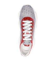 Baskets basses imprimées blanches Moschino