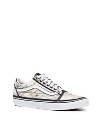 Baskets basses imprimées blanches Vans