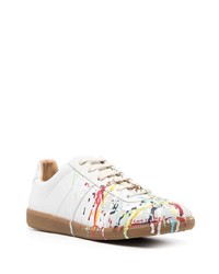 Baskets basses imprimées blanches Maison Margiela