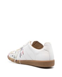 Baskets basses imprimées blanches Maison Margiela