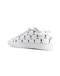 Baskets basses imprimées blanches Philipp Plein