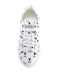 Baskets basses imprimées blanches Philipp Plein