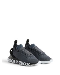 Baskets basses imprimées gris foncé DSQUARED2