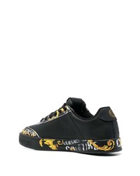 Baskets basses imprimées noires VERSACE JEANS COUTURE