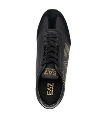 Baskets basses imprimées noires Ea7 Emporio Armani