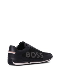 Baskets basses imprimées noires BOSS