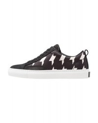 Baskets basses imprimées noires MSGM