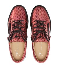 Baskets basses imprimées rouges Giuseppe Zanotti