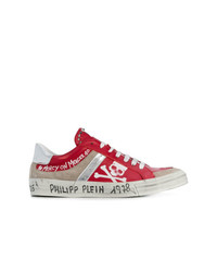 Baskets basses imprimées rouges Philipp Plein