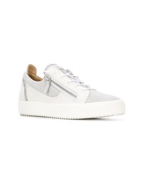 Baskets basses imprimées serpent blanches Giuseppe Zanotti Design