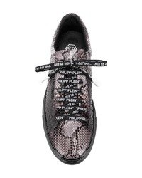 Baskets basses imprimées serpent noires Philipp Plein