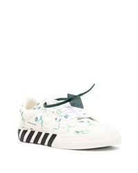 Baskets basses imprimées vert menthe Off-White